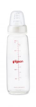 Pigeon Glass Feeding Bottle K-8 240ml (Transparent Cap)
