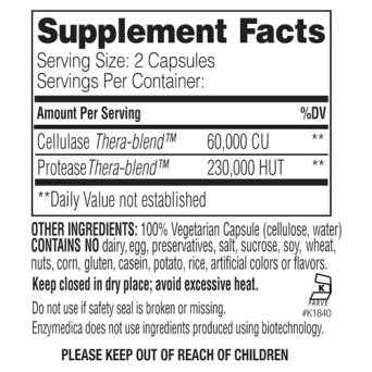 Enzymedica Candidase Supplements Facts