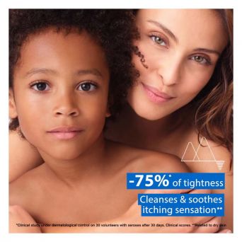 Skin after using Uriage Xemose Cleansing Soothing Oil – hydrated, smooth, and comforted