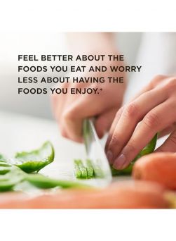 Lifestyle image showing balanced meals supported by Solgar Comfort Zone digestion supplement