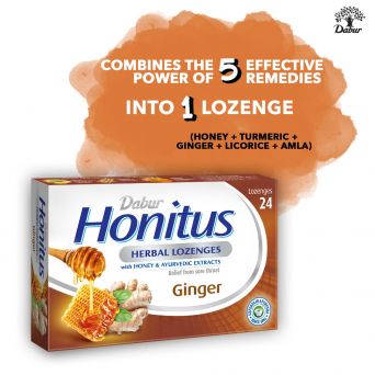 Dabur Honitus Herbal Lozenges Ginger 24's