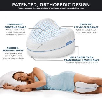 Contour Leg Pillow White 29-450R
