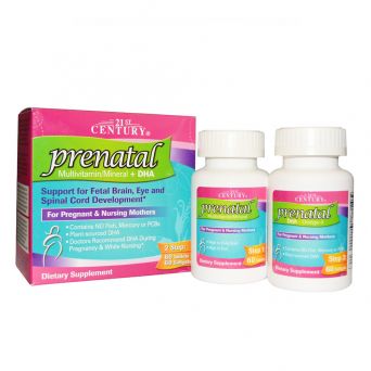 21st Century Prenatal Multivitamin + DHA dual pack for pregnancy and breastfeeding