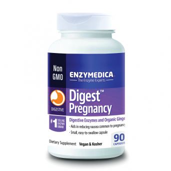 Enzymedica Digest Pregnancy 90 capsules front view bottle – digestive enzyme supplement for pregnancy support