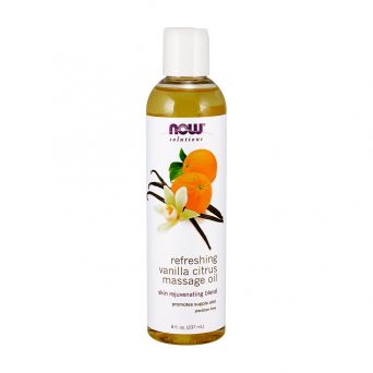Now Solutions, Refereshing Vanilla Citrus Massage Oil 8 Fl Oz.