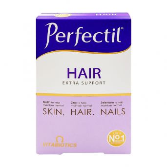 Vitabiotics Perfectil Plus Hair Tablets 60’s front packaging with biotin, zinc, and selenium for skin, hair, and nails support