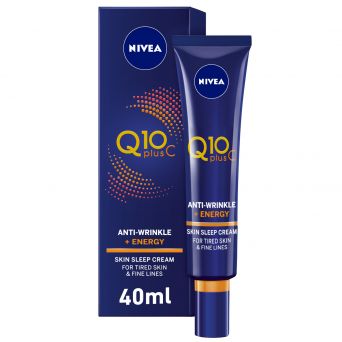 Nivea Q10 Plus C Anti-Wrinkle + Energy Night Face Cream, Vitamin C, 40ml