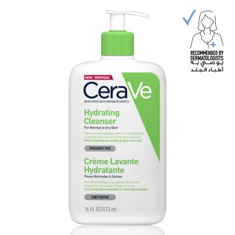 CeraVe Hydrating Cleanser 473ml for normal to dry skin – front view