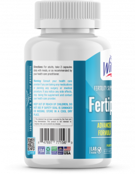 Fertiplan-M Capsules back bottle view – directions, warnings, barcode