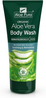 Aloe pura organic aloe vera body wash 200 ml front label