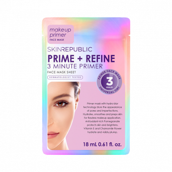 Skin Republic - Prime + Refine 3 Minute Primer Face Mask Sheet 18ml