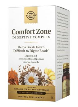 Product image of Solgar Comfort Zone Digestive Complex capsules in a 90-count 