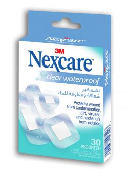 Nexcare Clear Waterproof Bandages, CWP-30, 30's