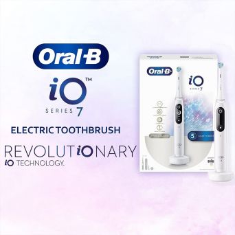 Oral-B iO Series 7 Electric Toothbrush, White Alabaster