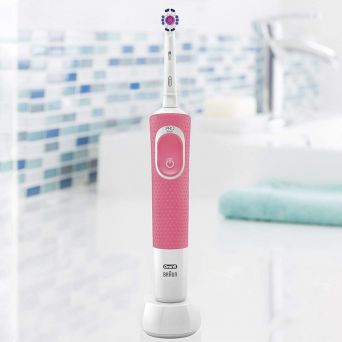 Oral B Vitality 200 Electric Rechargeable Toothbrush, with travel case, Pink