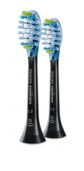 Philips Sonicare C3 Plaque Control Brush Heads 2'S Black Hx9042/96