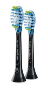 Philips Sonicare C3 Plaque Control Brush Heads 2'S Black Hx9042/96