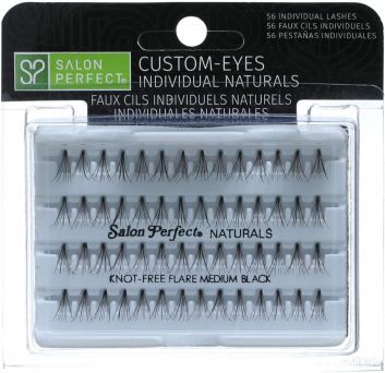 Salon Perfect Custom-Eyes Naturals Knot-Free Medium Black Lashes