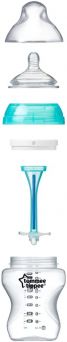 Tommee Tippee Advanced Anti-Colic Feeding Bottle, 260ml x1 - Girl