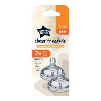 Tommee Tippee Closer to Nature - 2X FAST FLOW TEAT