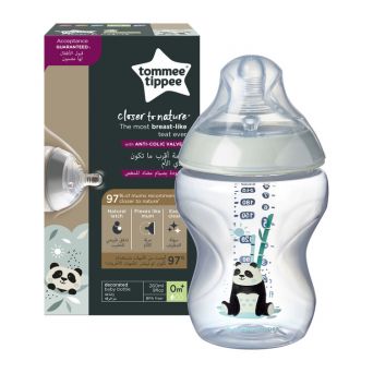 Tommee Tippee Closer to Nature Feeding Bottle, 260ml x 1 -Girl