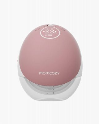Momcozy - M9 Hands Free Mobile Flow Wearable Breast Pump with App Discreet Control, Independent Breastmilk Storage, 24mm Flange û Maroon (2 Count)