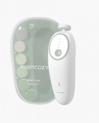 Momcozy - Rechargeable Electric Baby Nail Trimmer & File, Baby Nail Clipper Electric with 7 Grinding Head Replacement Pads