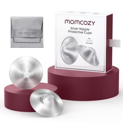 Momcozy - Silver Nipple Protective Cups 55mm, Silverette-style Nursing Cups