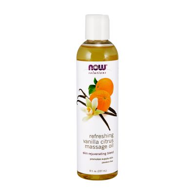 Now Solutions, Refereshing Vanilla Citrus Massage Oil 8 Fl Oz.