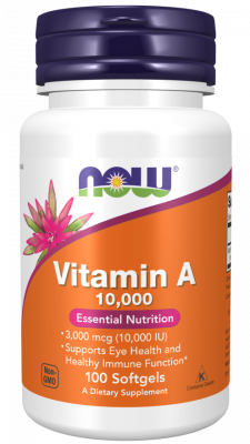 Now Vitamin A 10000 Softgel 100's