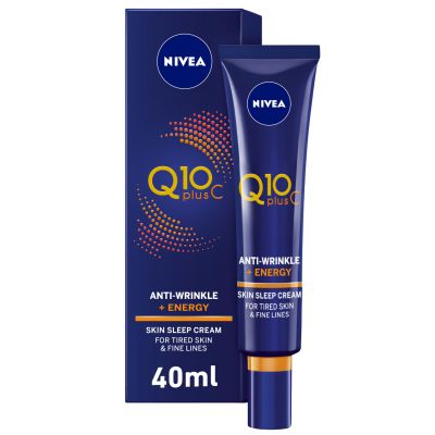 Nivea Q10 Plus C Anti-Wrinkle + Energy Night Face Cream, Vitamin C, 40ml