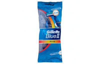 Gillette Blue II Plus Men's Disposable Razors, 5 Pack
