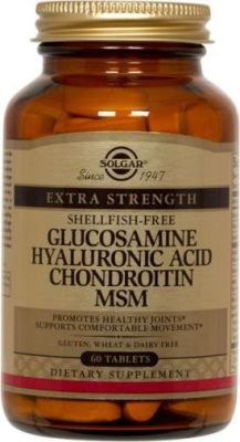 Solgar Glucosamine with Hyaluronic Acid, Chondroitin & MSM – 60 Tablets