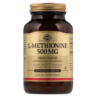 Solgar L-Methionine 500 Mg 90 Vegetable Capsules