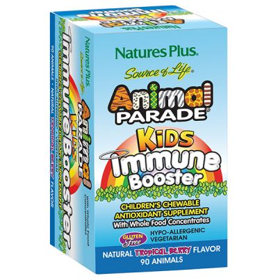 Natures Plus Animal Parade Kids Immune Booster Chewable - Tropical Berry Flavor 90 Tablets