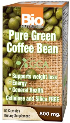 Bio Nutrition Coffee Bean Gel Caps, Pure Green, 50 pcs