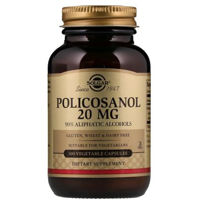 Solgar - Policosanol 20 Mg, 100 Vegetable Capsules