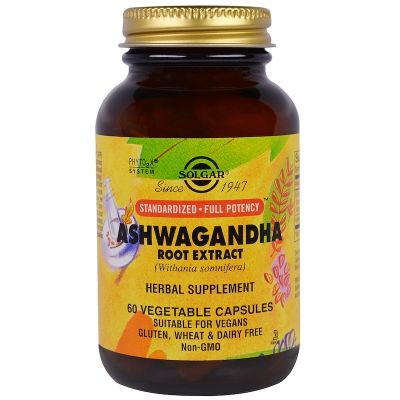 Solgar Ashwagandha Root Extract Vegetable Capsules - Pack of 60
