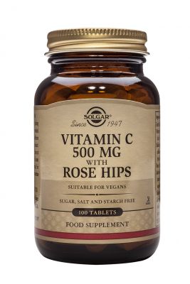 Solgar Vitamin C 500 Mg With Rose Hips 100 Tablets