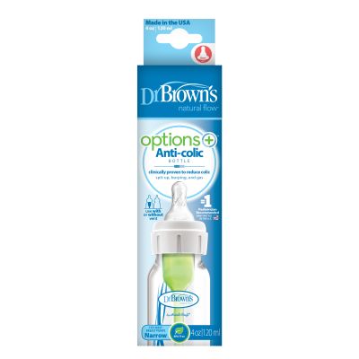 Dr Browns 4 oz 120 ml PP Narrow-Neck 'Options' Baby Bottle