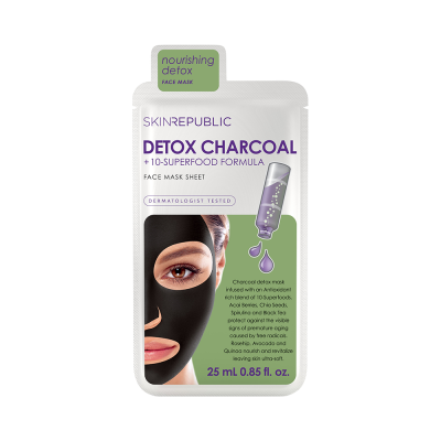 Skin Republic - Detox Charcoal + Face Mask Sheet 25ml