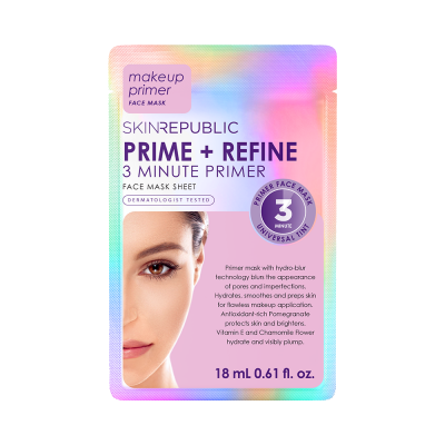 Skin Republic - Prime + Refine 3 Minute Primer Face Mask Sheet 18ml