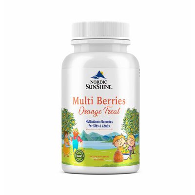 Nordic Sunshine Multi Berries Orange Treat Multivitamin For Kids & Adults Gummies 60's